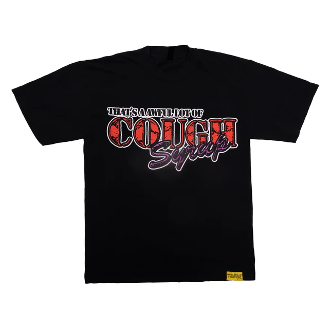 Cough Syrup Classic Logo Tee Black Red