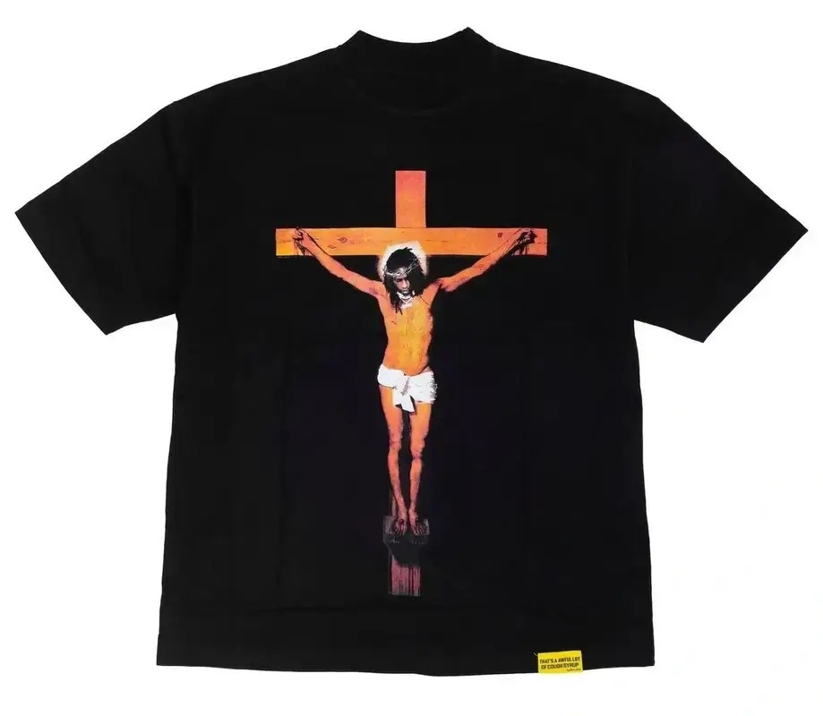 Cough Syrup Crucifix Tee Black
